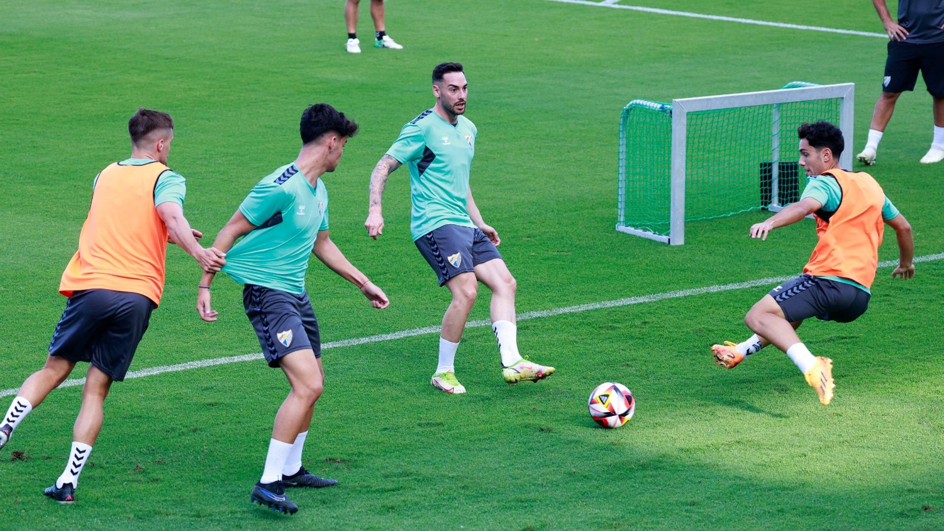 Entrenamiento del Málaga en pretemporada